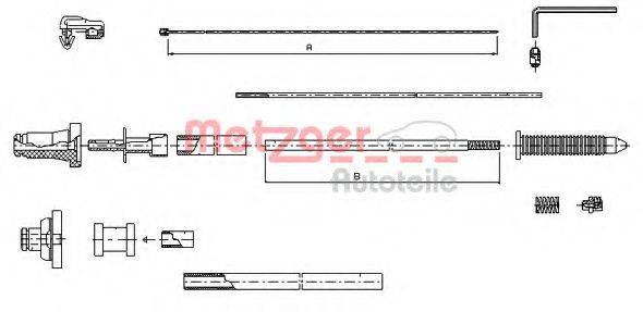 METZGER 101177 Тросик газу