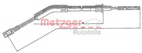 METZGER 10702 Трос, стоянкова гальмівна система