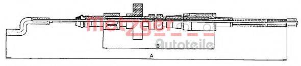 METZGER 107391 Трос, стоянкова гальмівна система