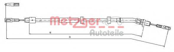 METZGER 109513 Трос, стоянкова гальмівна система