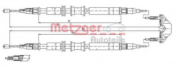 METZGER 115791 Трос, стоянкова гальмівна система