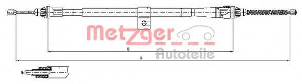 METZGER 170007 Трос, стоянкова гальмівна система