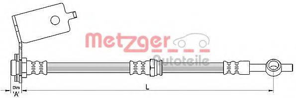 METZGER 4110140 Гальмівний шланг