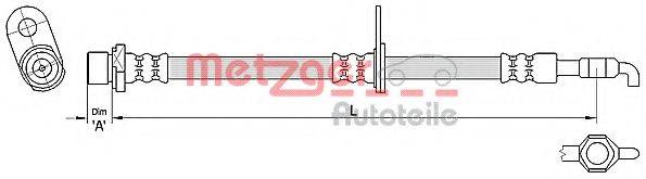 METZGER 4110285 Гальмівний шланг