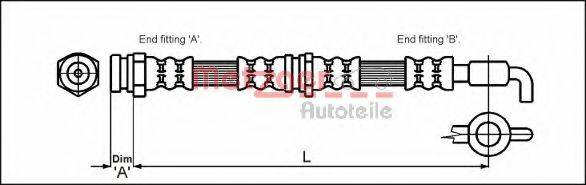 METZGER 4114780 Гальмівний шланг