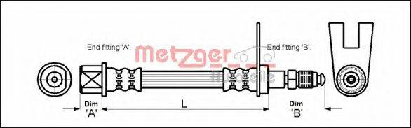 METZGER 4111159 Гальмівний шланг