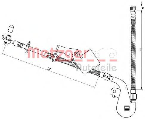 METZGER 4110808 Гальмівний шланг