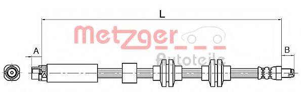 METZGER 4110143 Гальмівний шланг