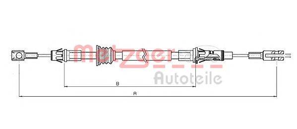 METZGER 106852 Трос, стоянкова гальмівна система