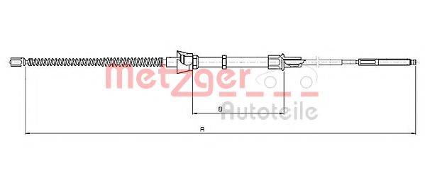 METZGER 107134 Трос, стоянкова гальмівна система