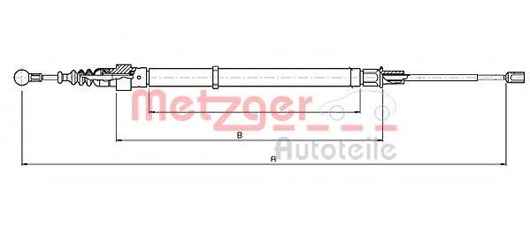 METZGER 107139 Трос, стоянкова гальмівна система