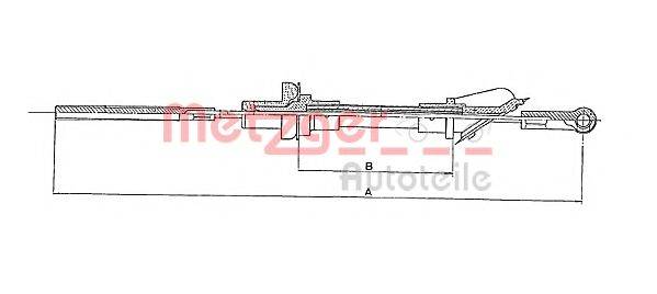 METZGER 19022 Трос, управління зчепленням