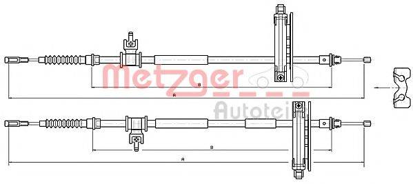 METZGER 105359 Трос, стоянкова гальмівна система