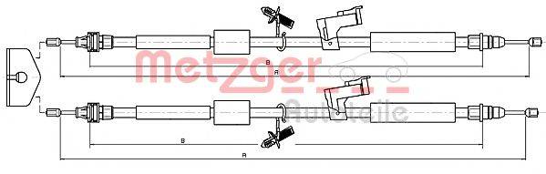 METZGER 105370 Трос, стоянкова гальмівна система