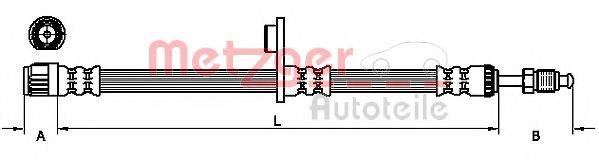 METZGER 4110226 Гальмівний шланг