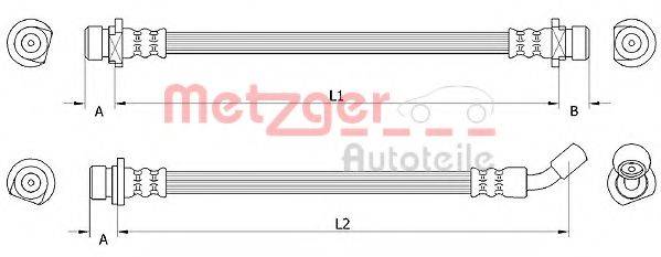 METZGER 4111072 Гальмівний шланг