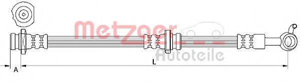 METZGER 4111251 Гальмівний шланг