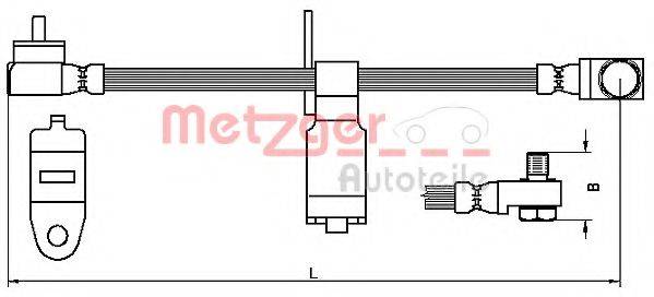 METZGER 4112542 Гальмівний шланг