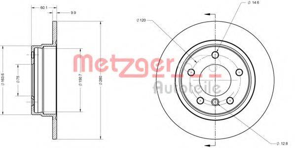 METZGER 6110055 гальмівний диск