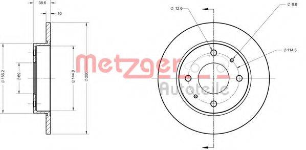 METZGER 6110123 гальмівний диск