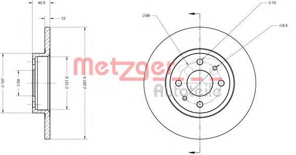 METZGER 6110124 гальмівний диск