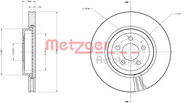 METZGER 6110127 гальмівний диск