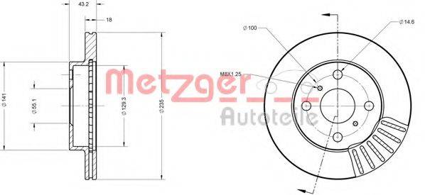 METZGER 6110372 гальмівний диск