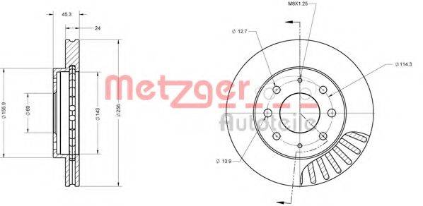 METZGER 6110546 гальмівний диск