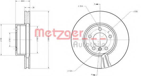 METZGER 6110597 гальмівний диск