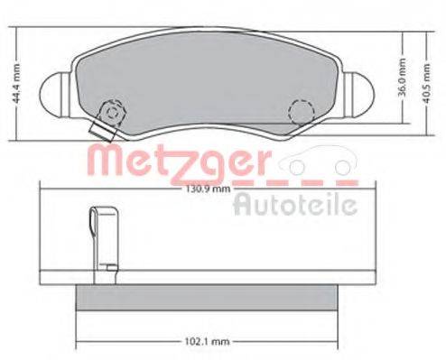 METZGER 1170295 Комплект гальмівних колодок, дискове гальмо