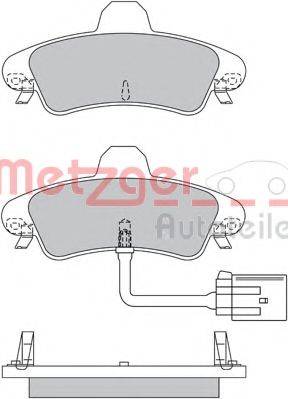 METZGER 1170491 Комплект гальмівних колодок, дискове гальмо