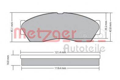 METZGER 1170590 Комплект гальмівних колодок, дискове гальмо