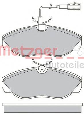 METZGER 1170665 Комплект гальмівних колодок, дискове гальмо