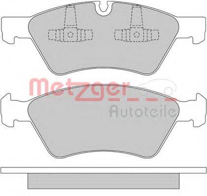 METZGER 1170464 Комплект гальмівних колодок, дискове гальмо