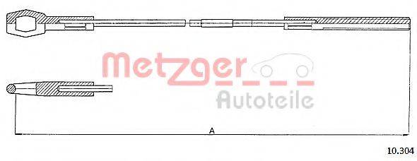 METZGER 10304 Трос, управління зчепленням