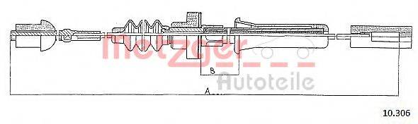 METZGER 10306 Трос, управління зчепленням