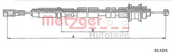 METZGER 103291 Трос, управління зчепленням