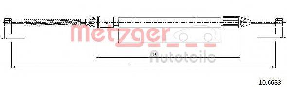 METZGER 106683 Трос, стоянкова гальмівна система