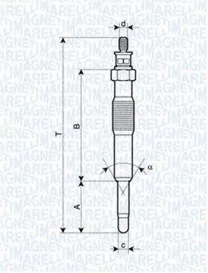 MAGNETI MARELLI 062900017304 Свічка розжарювання