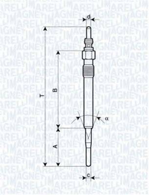 MAGNETI MARELLI 062900058304 Свічка розжарювання