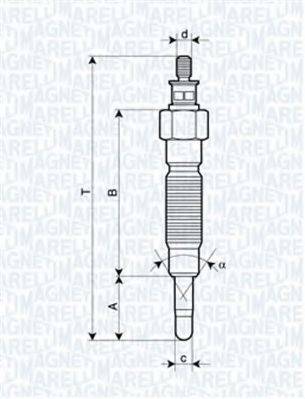 MAGNETI MARELLI 062900064304 Свічка розжарювання