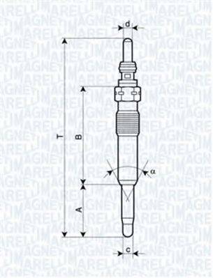 MAGNETI MARELLI 062900071304 Свічка розжарювання