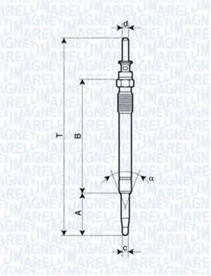 MAGNETI MARELLI 062900078304 Свічка розжарювання