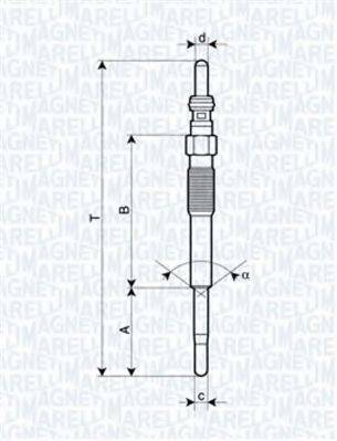 MAGNETI MARELLI 062900080304 Свічка розжарювання