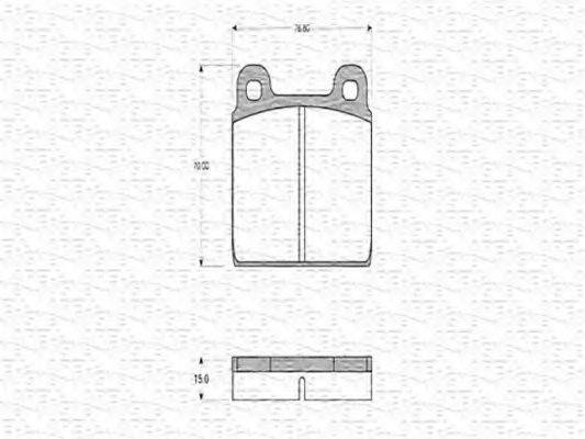 MAGNETI MARELLI 363702160105 Комплект гальмівних колодок, дискове гальмо