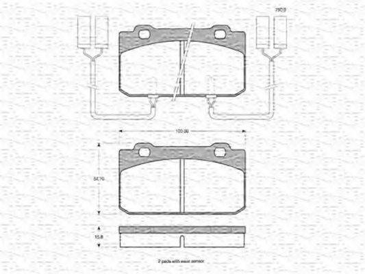 MAGNETI MARELLI 363702160173 Комплект гальмівних колодок, дискове гальмо