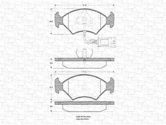 MAGNETI MARELLI 363702160194 Комплект гальмівних колодок, дискове гальмо