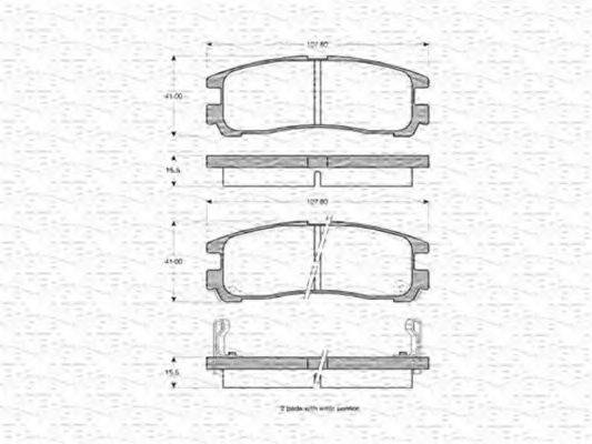 MAGNETI MARELLI 363702160520 Комплект гальмівних колодок, дискове гальмо