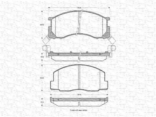 MAGNETI MARELLI 363702160747 Комплект гальмівних колодок, дискове гальмо