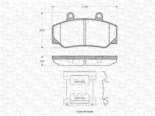 MAGNETI MARELLI 363702160997 Комплект гальмівних колодок, дискове гальмо